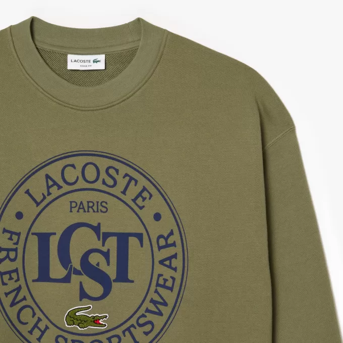 Fleece sweatshirt med løs pasform