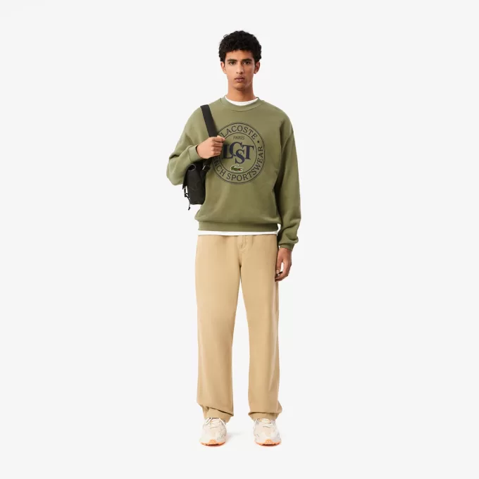 Fleece sweatshirt med løs pasform