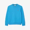 Fleece sweatshirt med rund hals