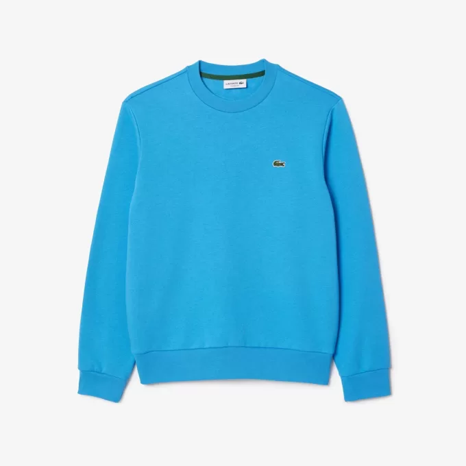 Fleece sweatshirt med rund hals