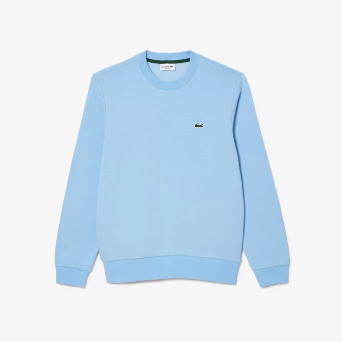 Fleece sweatshirt med rund hals
