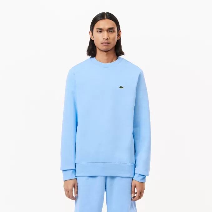 Fleece sweatshirt med rund hals