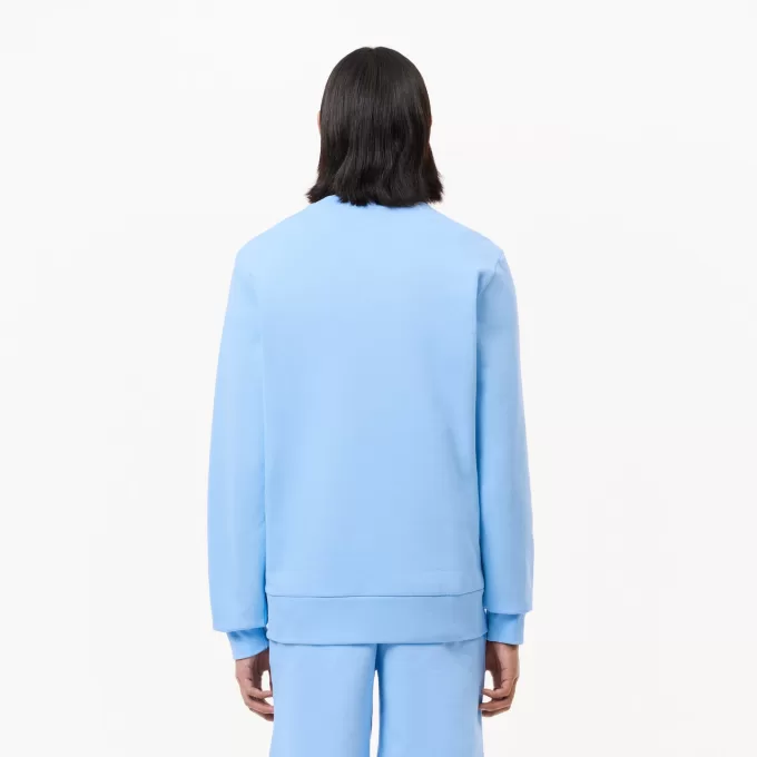 Fleece sweatshirt med rund hals