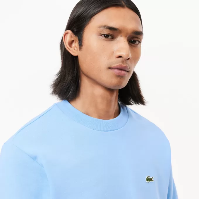 Fleece sweatshirt med rund hals