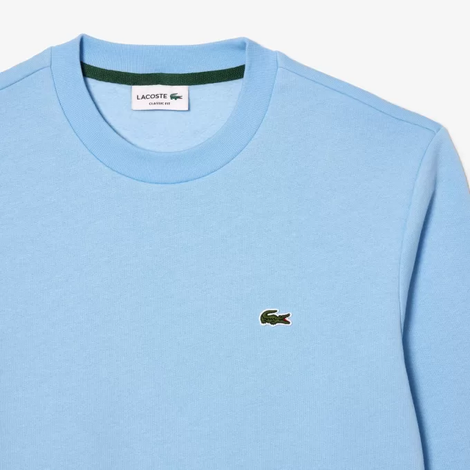 Fleece sweatshirt med rund hals