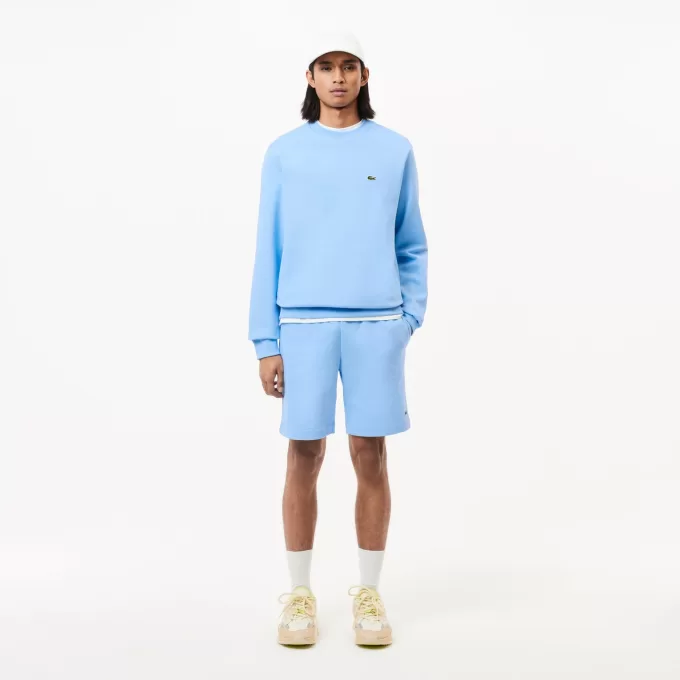Fleece sweatshirt med rund hals
