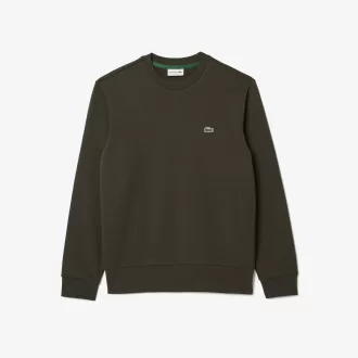 Fleece sweatshirt med rund hals