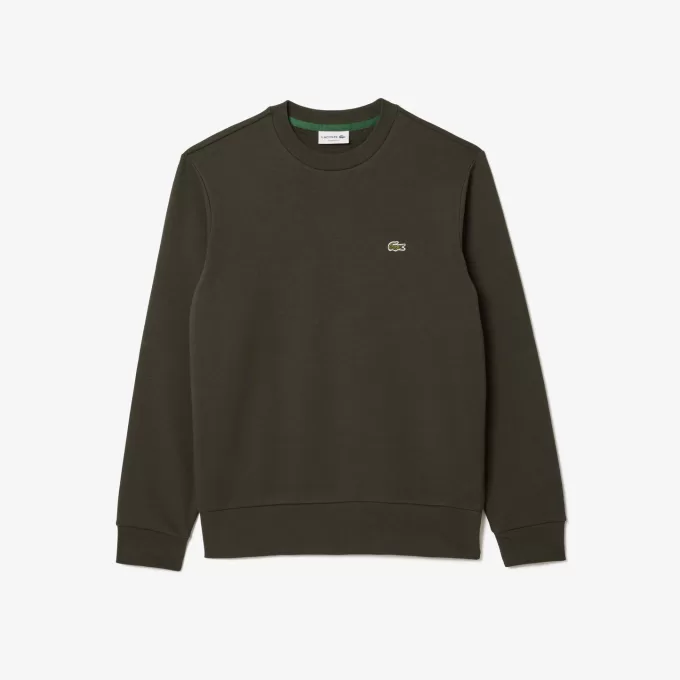 Fleece sweatshirt med rund hals