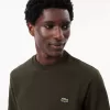 Fleece sweatshirt med rund hals