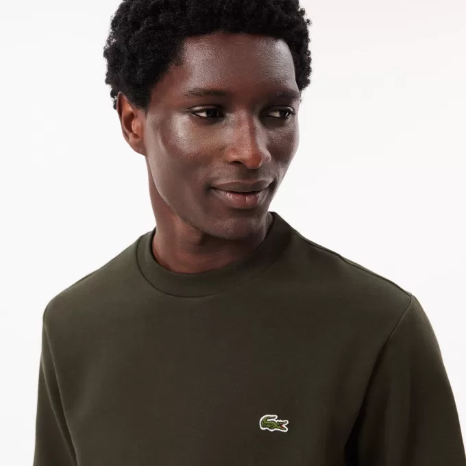 Fleece sweatshirt med rund hals