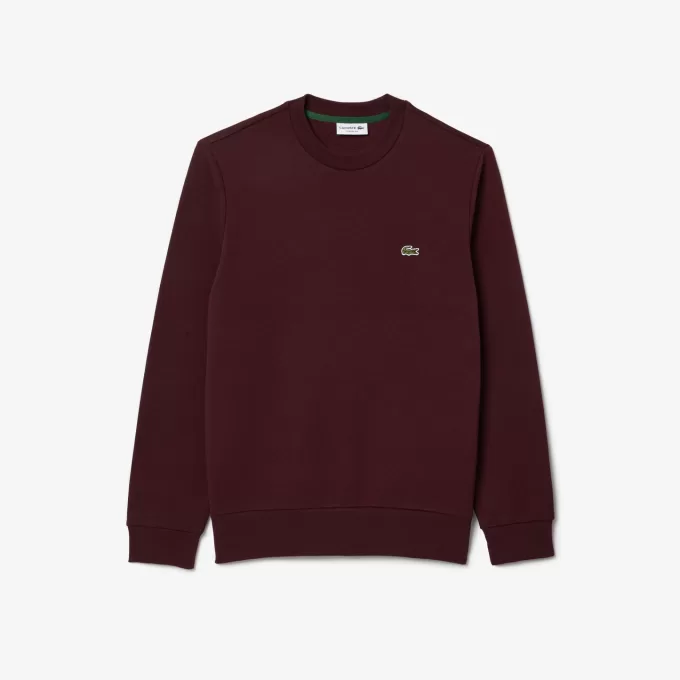 Fleece sweatshirt med rund hals