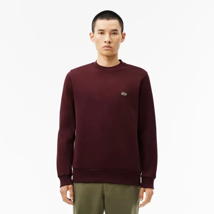 Fleece sweatshirt med rund hals