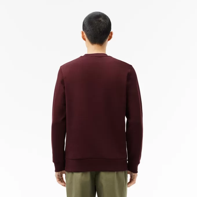 Fleece sweatshirt med rund hals