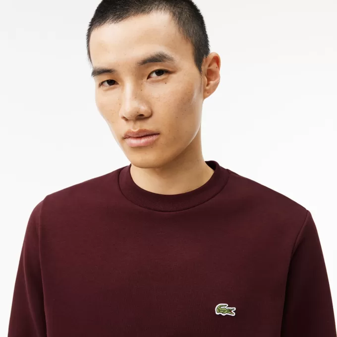 Fleece sweatshirt med rund hals