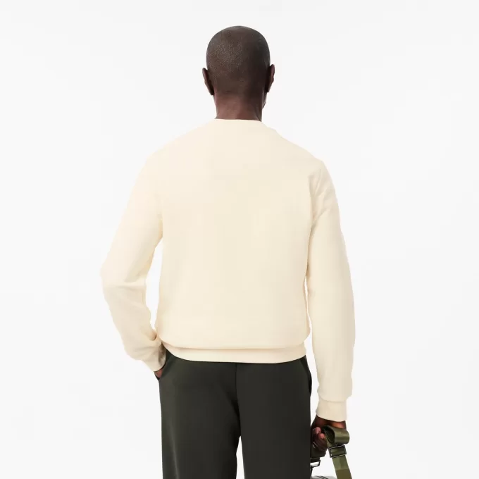 Fleece sweatshirt med rund hals