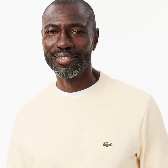 Fleece sweatshirt med rund hals
