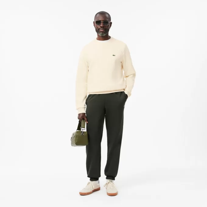 Fleece sweatshirt med rund hals