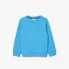 Fleece sweatshirt med rund hals
