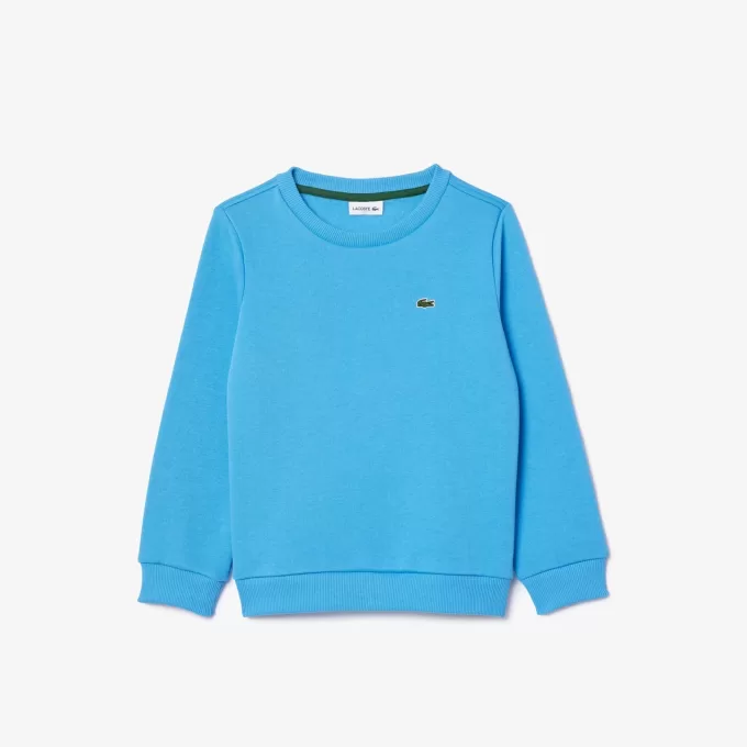 Fleece sweatshirt med rund hals