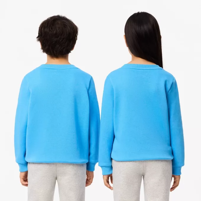 Fleece sweatshirt med rund hals