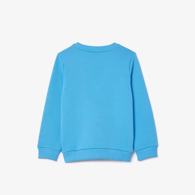 Fleece sweatshirt med rund hals