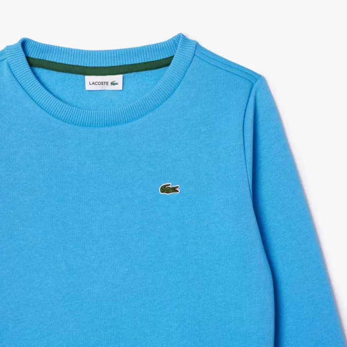 Fleece sweatshirt med rund hals