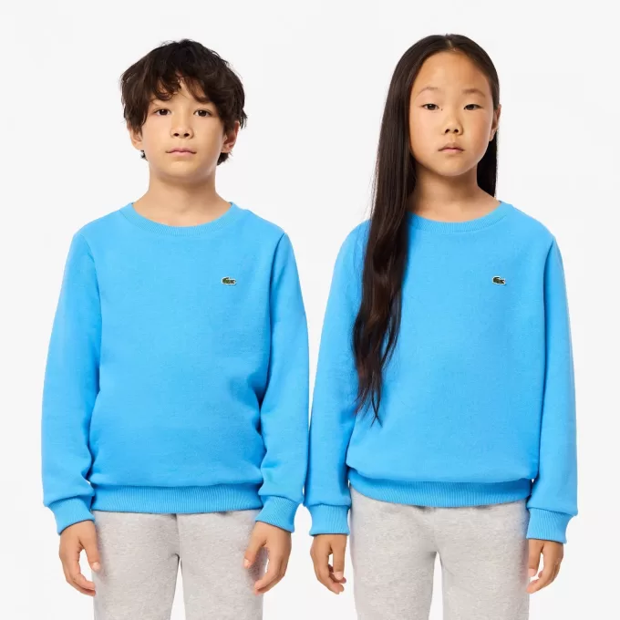 Fleece sweatshirt med rund hals