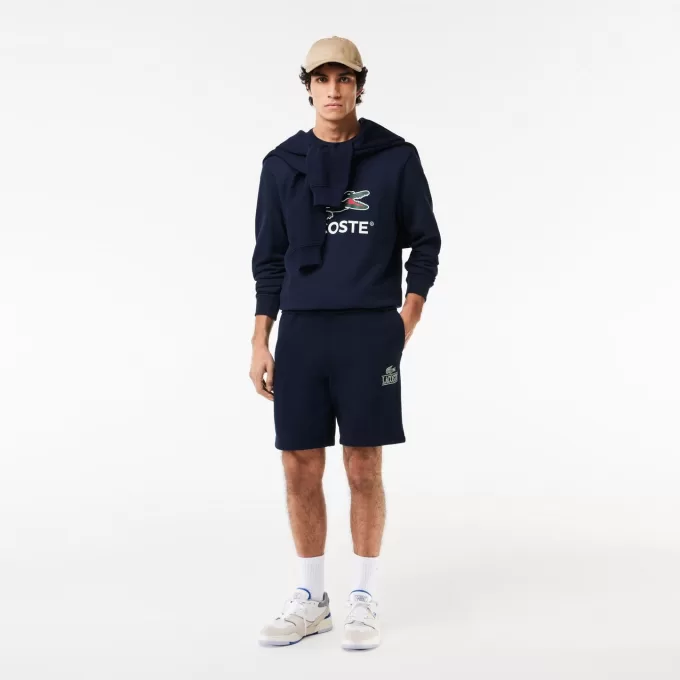 Fleece sweatshirt med rund hals