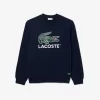 Fleece sweatshirt med rund hals
