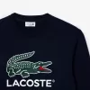 Fleece sweatshirt med rund hals