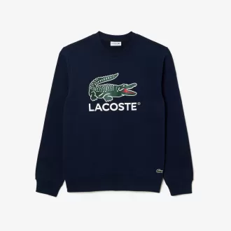 Fleece sweatshirt med rund hals
