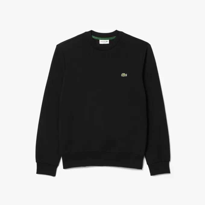 Fleece sweatshirt med rund hals