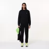 Fleece sweatshirt med rund hals