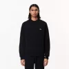 Fleece sweatshirt med rund hals