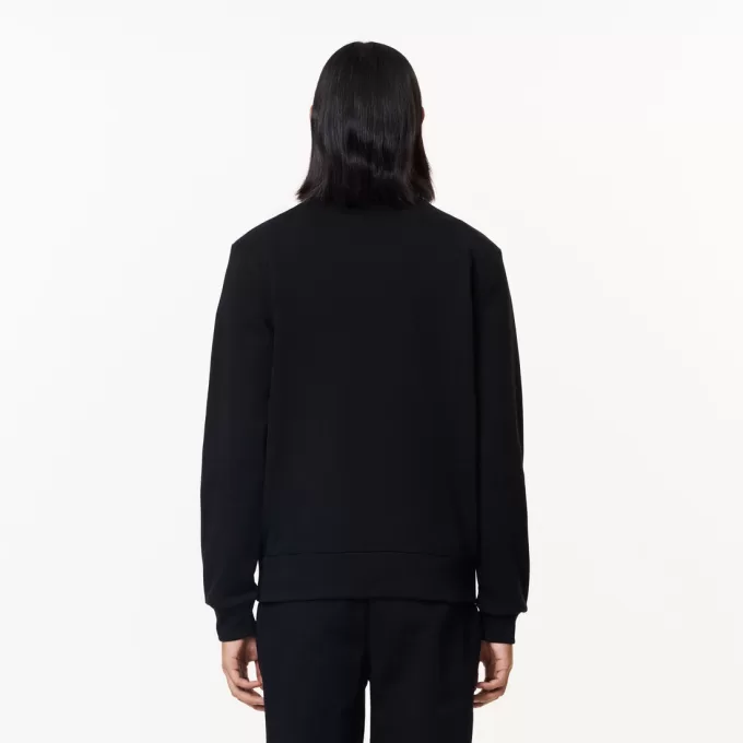 Fleece sweatshirt med rund hals
