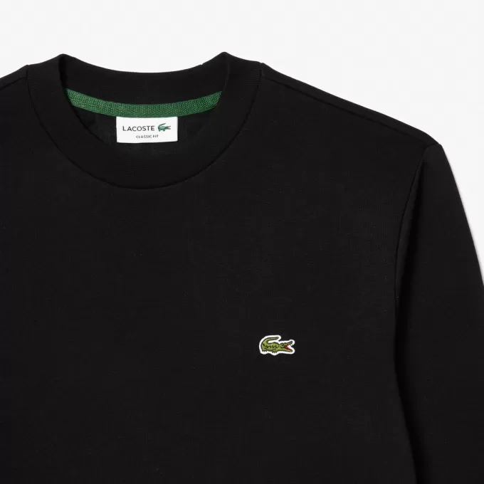 Fleece sweatshirt med rund hals