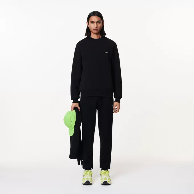 Fleece sweatshirt med rund hals