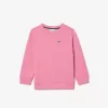 Fleece sweatshirt med rund hals