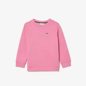 Fleece sweatshirt med rund hals