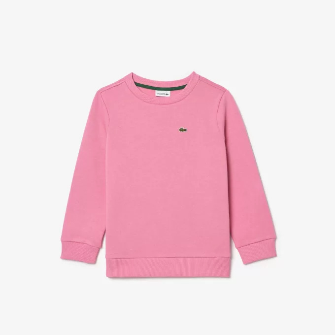 Fleece sweatshirt med rund hals