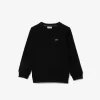 Fleece sweatshirt med rund hals
