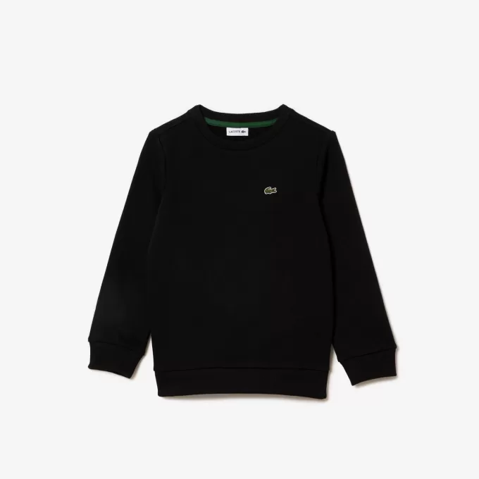 Fleece sweatshirt med rund hals