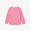 Fleece sweatshirt med rund hals