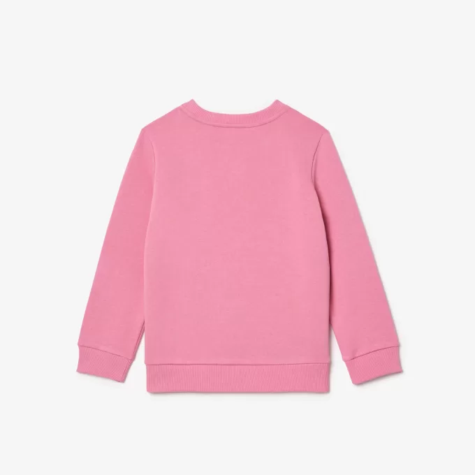 Fleece sweatshirt med rund hals