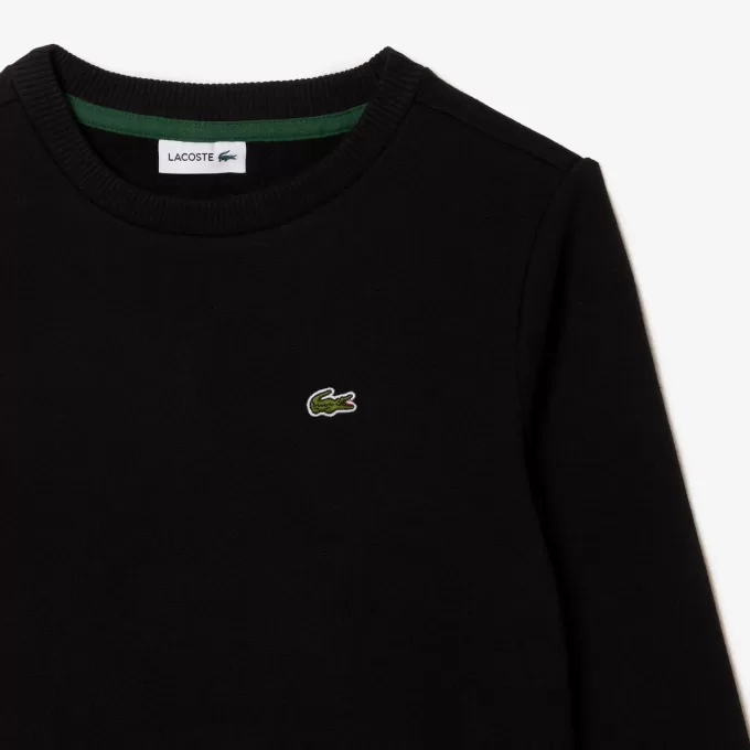 Fleece sweatshirt med rund hals