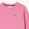 Fleece sweatshirt med rund hals