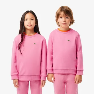 Fleece sweatshirt med rund hals