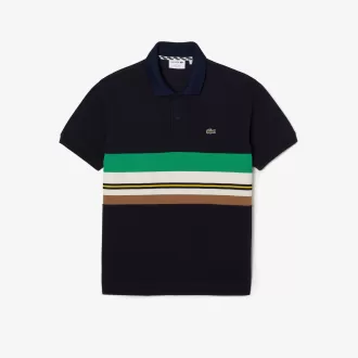 Fransk lavet poloshirt med kontraststriber