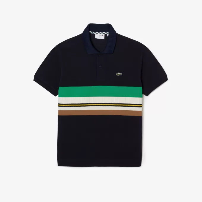 Fransk lavet poloshirt med kontraststriber