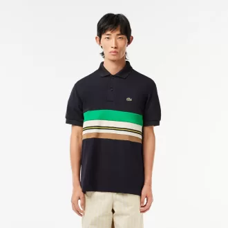Fransk lavet poloshirt med kontraststriber